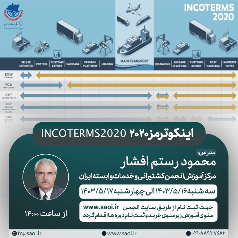 كارگاه آموزشی «اينكوترمز 2020 (دوره 15)»